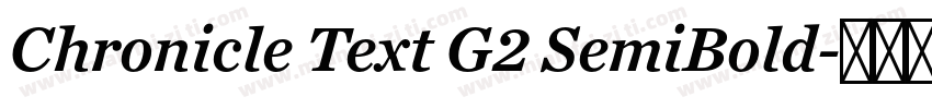 Chronicle Text G2 SemiBold字体转换